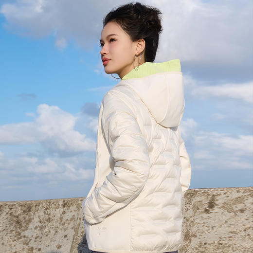 多威新品拼接保暖休闲运动男款户外跑步女轻薄羽绒服2452202 商品图2