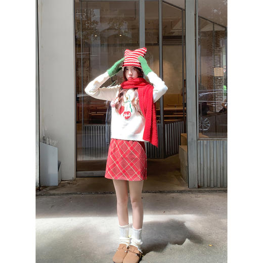 <曾小咸推荐>现货秒杀！微信超特价！杏色圆领樱桃毛衣 日常169.99 立减80 秒杀89.99！ 商品图3