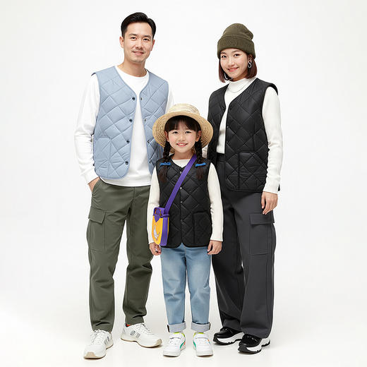 雅鹿 新款保暖休闲运动亲子户外气绒服马甲 防风透气羊毛马甲 25997 商品图1