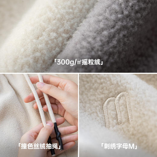 马登美式摇粒绒束脚卫裤保暖居家裤外穿宽松休闲裤垂感长裤冬季女 商品图2