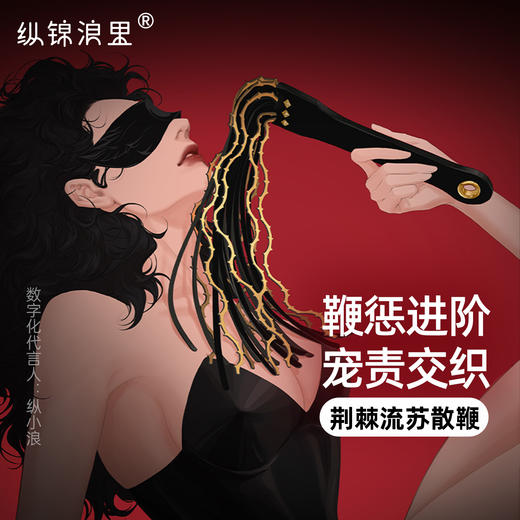 纵锦浪里荆棘散鞭sp道具马鞭情侣玩具成人情趣用品鞭子 商品图0