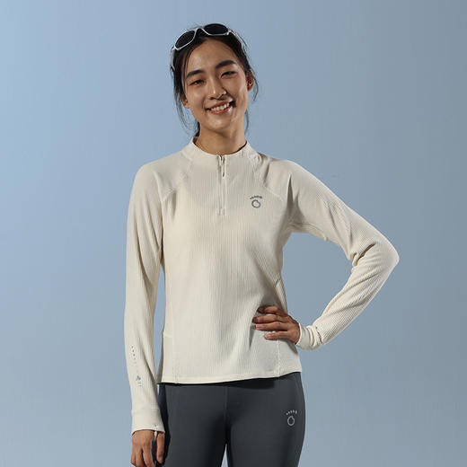 原创单品丨美利奴羊毛半开拉链长袖 柔软3A抑菌 出汗仍保温 腋下一片网布透气 摆臂灵活 商品图2