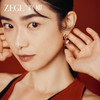 ZEGL真柳设计师马年耳环女高级轻奢红色耳圈耳扣红玛瑙本命年耳饰 商品缩略图1