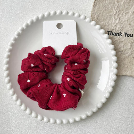 韩版ins爱心波点大肠圈发圈可爱发饰-纪念日百货门店同款167043993 商品图3