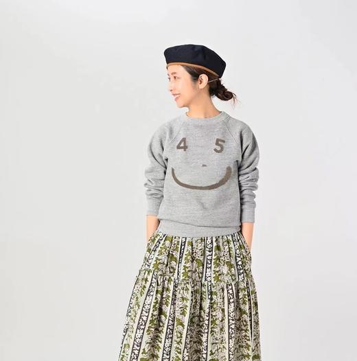 D111126秋冬新品笑脸字母印花插肩袖圆领加绒加厚卫衣 商品图2