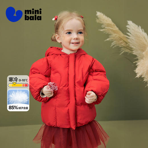 【真心绒】迷你巴拉女童拒水拒油污羽绒服儿童2025冬可爱造型外套 商品图1