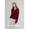 MAISON CECILE 三色/真丝羊绒云朵感亲肤软糯康宝莱V领套头毛衣 商品缩略图2