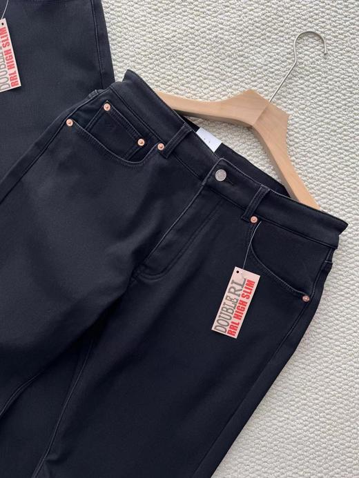 D111139秋冬季男士高腰修身加绒加厚牛仔裤 商品图4