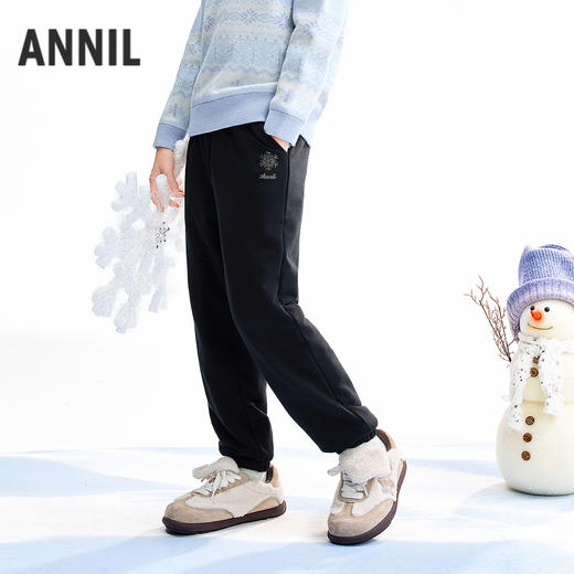 【实体店同款】女童全腰针织棉裤冬季新款安奈儿童装AG546071 商品图0