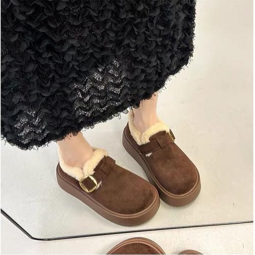 【厚底加绒全包勃肯鞋】厚底设计，舒适增高！一脚蹬设计，穿脱便捷！通体全软 ，轻松不累脚！不仅时尚，更是冬季保暖的必备选择！【kH-X】 商品图6