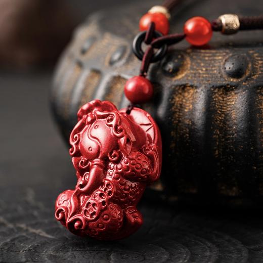 岸纾 天然高含量朱砂貔貅吊坠 商品图1