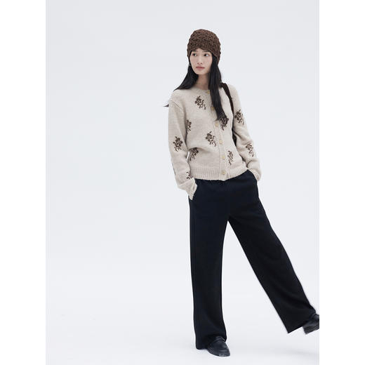 HeyDress绒感保暖直筒针织裤 商品图4