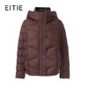 EITIE爱特爱短款高领兜帽羽绒外套多线迹宽边门襟墨色精致金属扣保暖羽绒服8411109 商品缩略图8