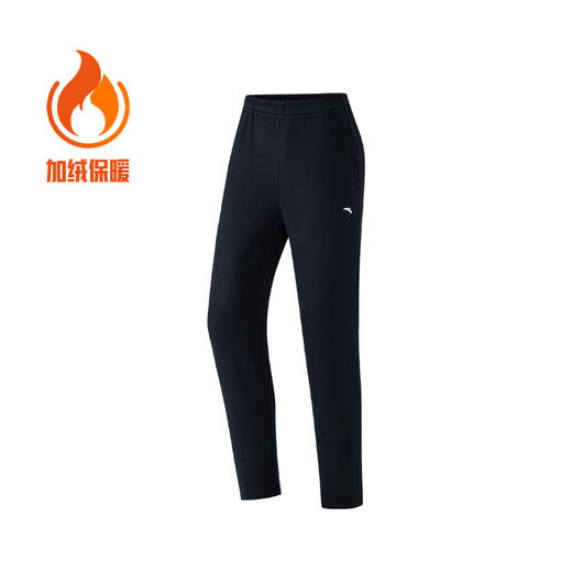 安踏卫裤女士2025冬季新款加绒保暖针织运动裤直筒长裤162547313N 商品图0