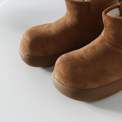 D111112冬季新款雪地鞋时尚丑萌大头加绒加厚保暖短筒靴女 商品图9