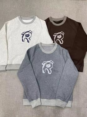 D111125秋季新款圆领长袖宽松休闲百搭加绒卫衣女