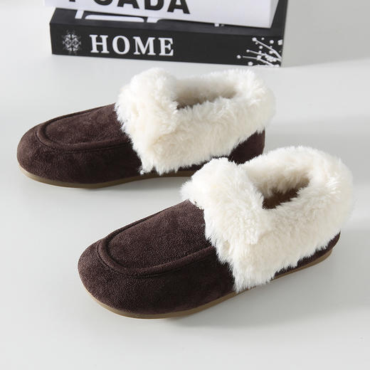 D111111复古勃肯鞋女秋冬2025休闲百搭加绒包头穆勒鞋棉鞋 商品图3