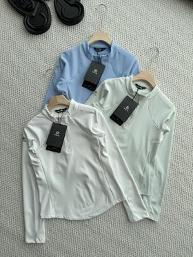 D111118秋冬户外运动女款加绒打底衫半拉链长袖T恤