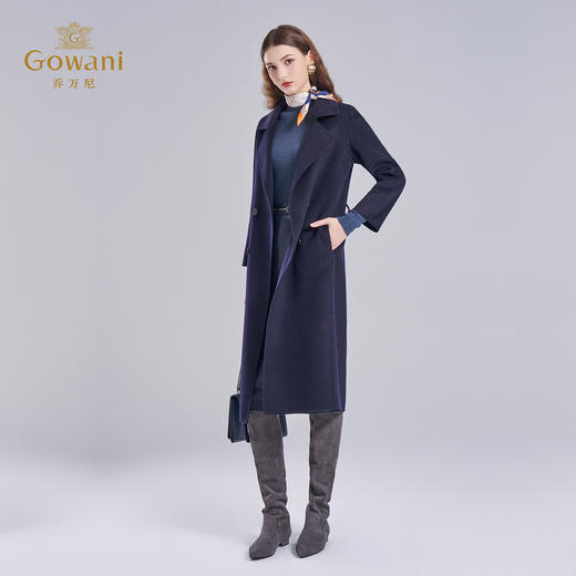 【羊绒】乔万尼羊绒羊毛大衣收腰中长款毛呢外套EF4A119 商品图3