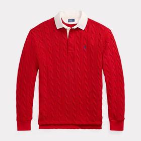 Ralph Laure*n拉夫劳*伦 100%羊毛🦙粗绞花polo领毛衣