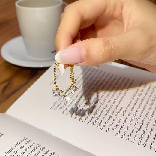 北京仓｜Crystal haze-Eterna-流苏 金色 锆石 戒指［挪威设计师］ 商品图3