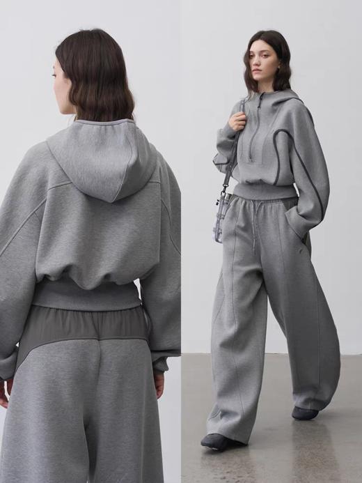 半圆/Q5113839/短款箱型宽松连帽长袖卫衣 商品图0