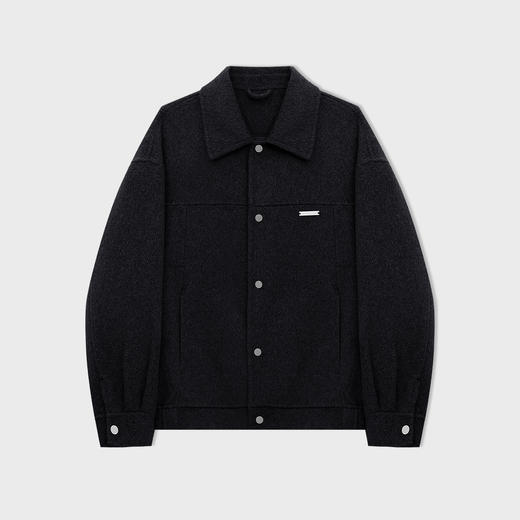 【新品上新】HX 冬季翻领毛呢茄克衫S105544028101/02 商品图2