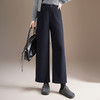 加绒醋酸羊毛呢直筒裤，厚款秋冬季保暖阔腿裤MYX-XBMY-9572-Y 商品缩略图0