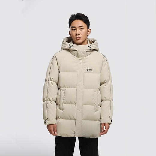 麦壳止布为衫 2025秋冬90%鸭绒中长款连帽羽绒服（下单3-7天发货） 商品图0