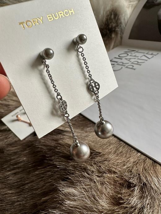 D111108简约通勤百搭单品链条悬挂镂空饰件珍珠耳饰 商品图6