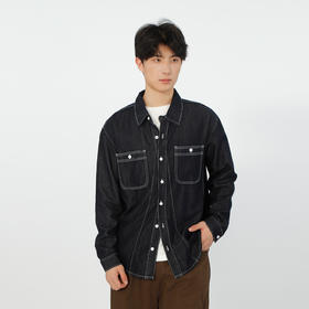 经典工装口袋分割牛仔外套-纪念日百货门店同款166296294