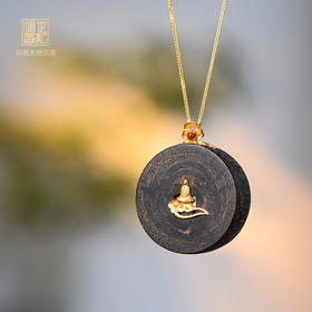 天然文莱沉香包金吊坠 沉水级 SP11546