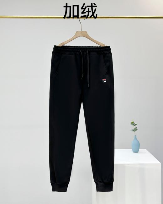 FILA斐乐2025年加绒加厚冬新款银狐绒运动休闲卫裤束脚运动裤休闲裤 商品图4