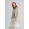 MAISON CECILE 定染薄荷绿秋冬百搭简约立体肌理廓形无领夹克棉服 商品缩略图3