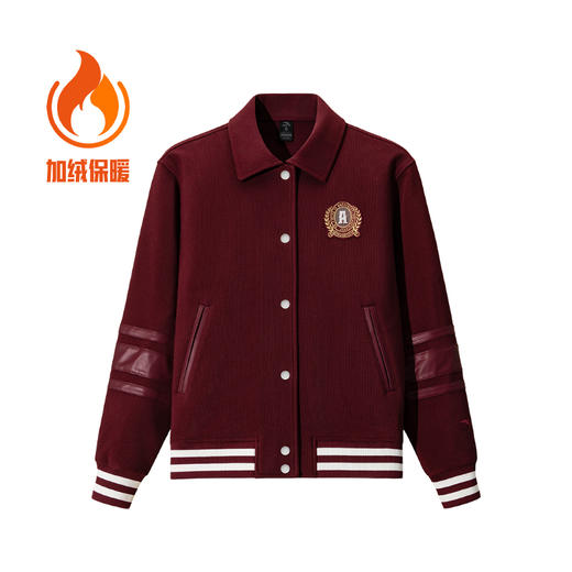 安踏棒球服外套女冬季新款加厚复古学院风开衫休闲上衣162548709N 商品图1