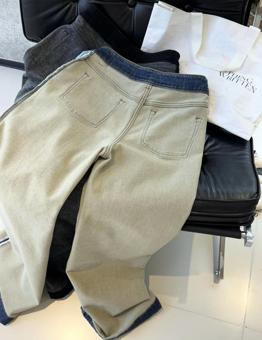 加绒牛仔裤阔腿裤11082 商品图4