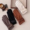  买一送一【麂皮绒保暖手套】零下天气也不冷❗️ 骑行/出游必备，轻柔顺滑，加绒内里，蓄热保暖，手机可触屏！ 商品缩略图0