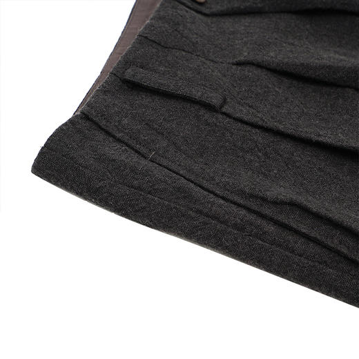 山也 郝 麻毛不规则阔腿裤 商品图2