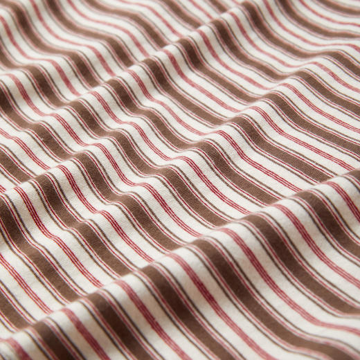 ROMI STUDIO“复古条纹“暖调撞色舒适圆领宽松长袖T恤 RWCASU5315 商品图4