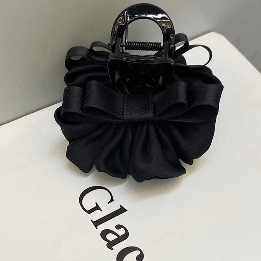 韩版格纹蝴蝶结褶皱裙摆鲨鱼夹头饰-纪念日百货门店同款167295699 商品图3