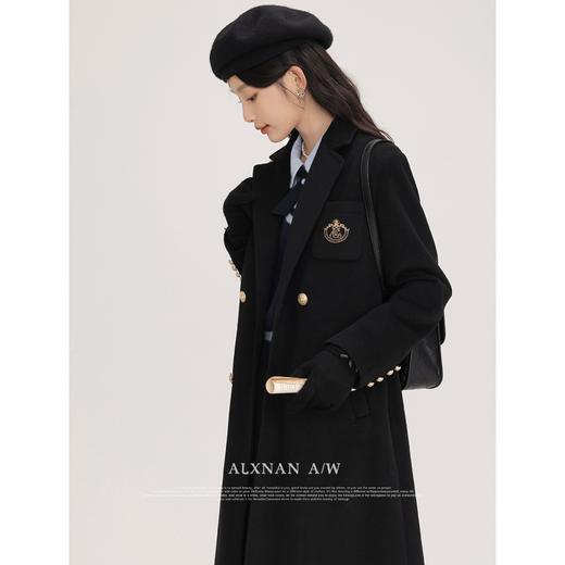 鹿向南「夜与法兰西」西装毛呢外套2025秋冬季单面呢大衣加厚女款 商品图0