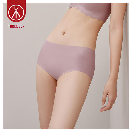 Threegun三枪 女士中腰均码无痕内裤（1条装）-40865B011 商品图0