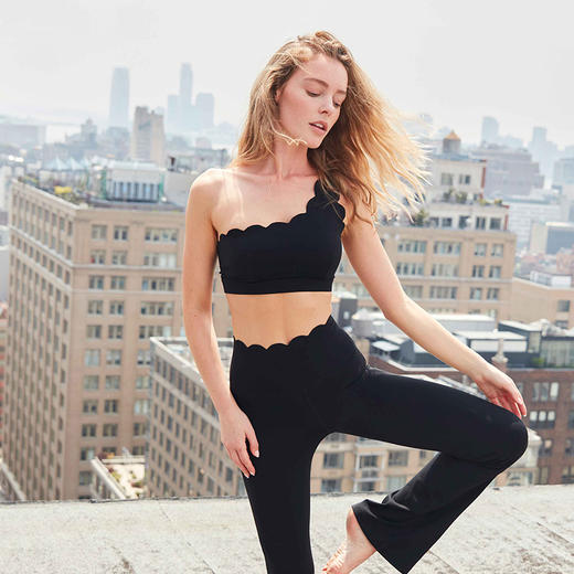 跃牌【菲芬之想】系列亲肤健身套装单肩花边美背瑜伽套装运动内衣可拆卸罩杯健身瑜伽服 商品图2