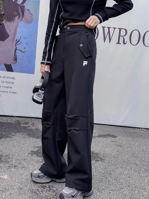 D111115潮牌梭织长裤女2025冬季加绒新款宽松工装裤降落伞裤 商品图0