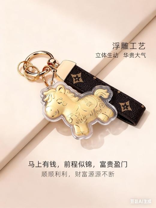D111104礼盒款马上有钱钥匙扣寓意“马到成功”“财源滚滚” 商品图2