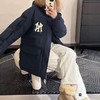 MLB纯色徽标毛领连帽羽绒服  情侣同款硬核工装风 经典百搭 商品缩略图1