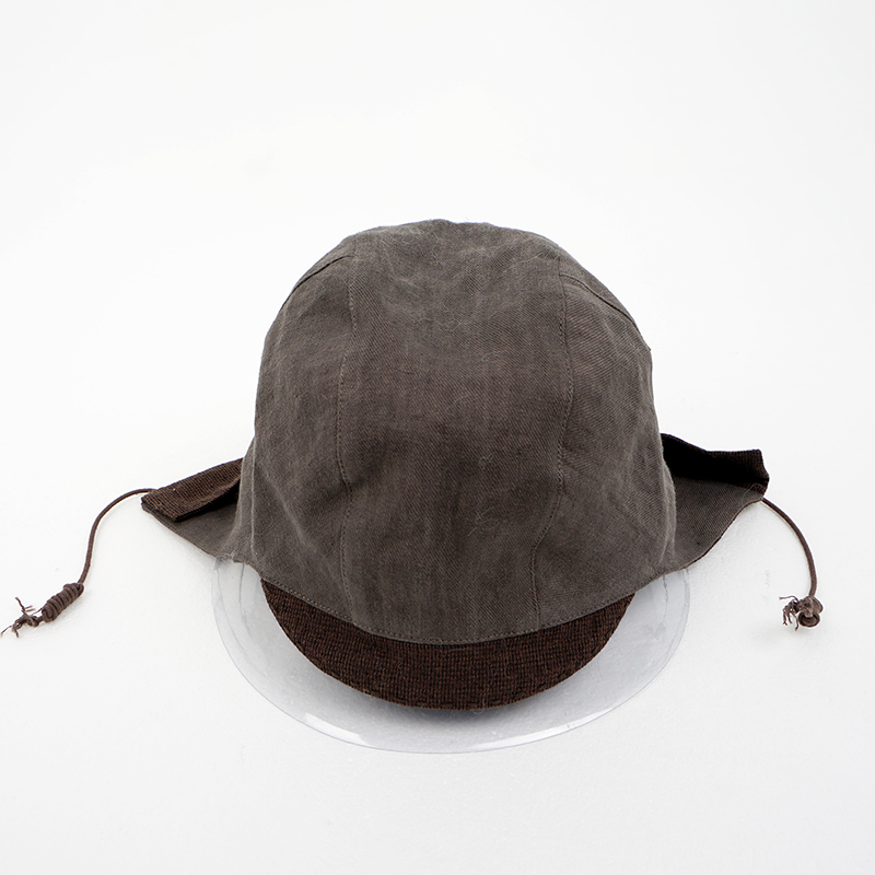 山也 郝 墨染羊毛拼接飞行帽