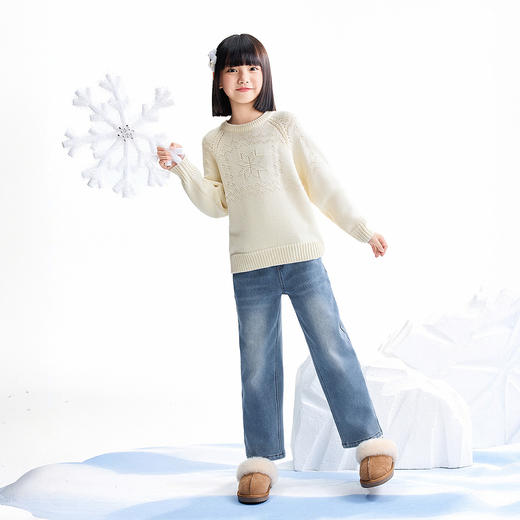 【实体店同款】女童长袖毛衫冬季新款安奈儿童装AG544087 商品图3