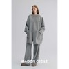 MAISON CECILE 真丝羊绒羊毛双面呢无领松弛慵懒中长款毛呢大衣 商品缩略图4