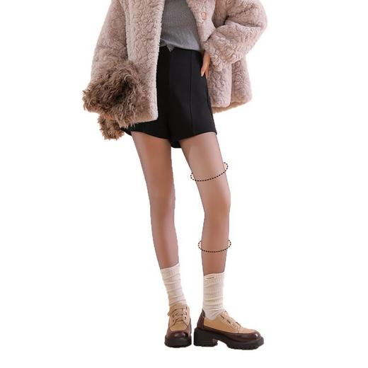 【双层光腿袜720针莱卡】自然裸感黑色加绒加厚秋冬打底连裤袜 商品图4